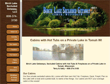 Tablet Screenshot of birchlakegetaway.com